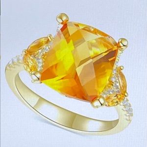 NWOT 4 1/2 ct. t.w. Citrine/White Topaz  Size 7